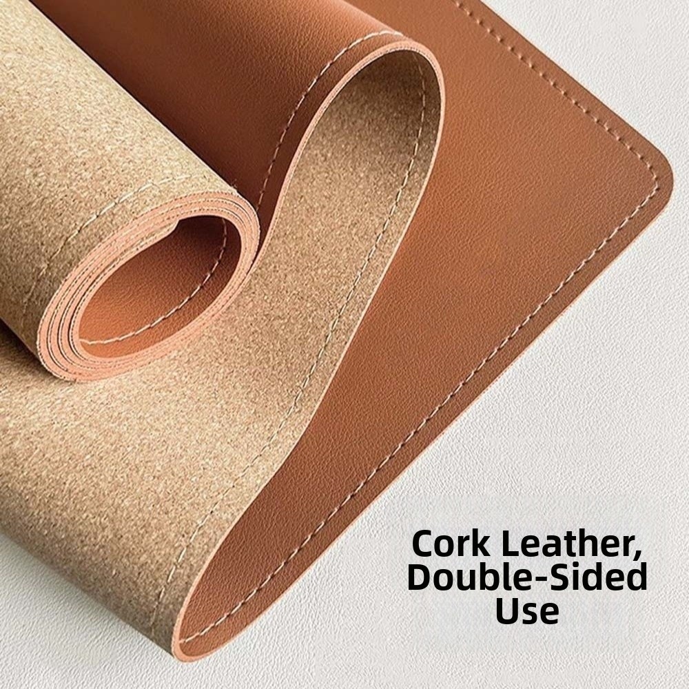 Desk Mat Leather - Desk Blotter Leather Writing Pad Cork