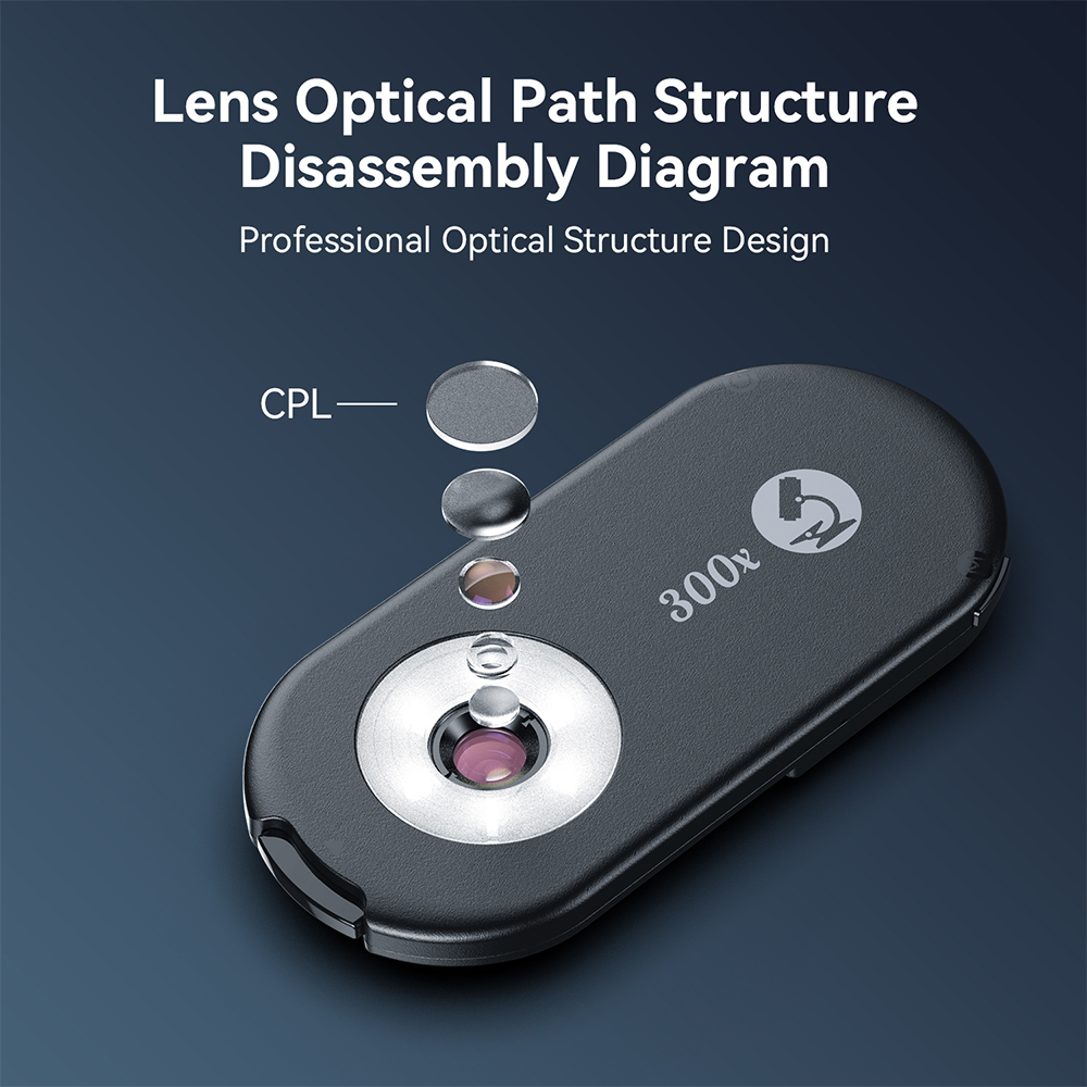 Zoom Lighting Kit - APEXEL Nano Zoom 300X Microscope Lens