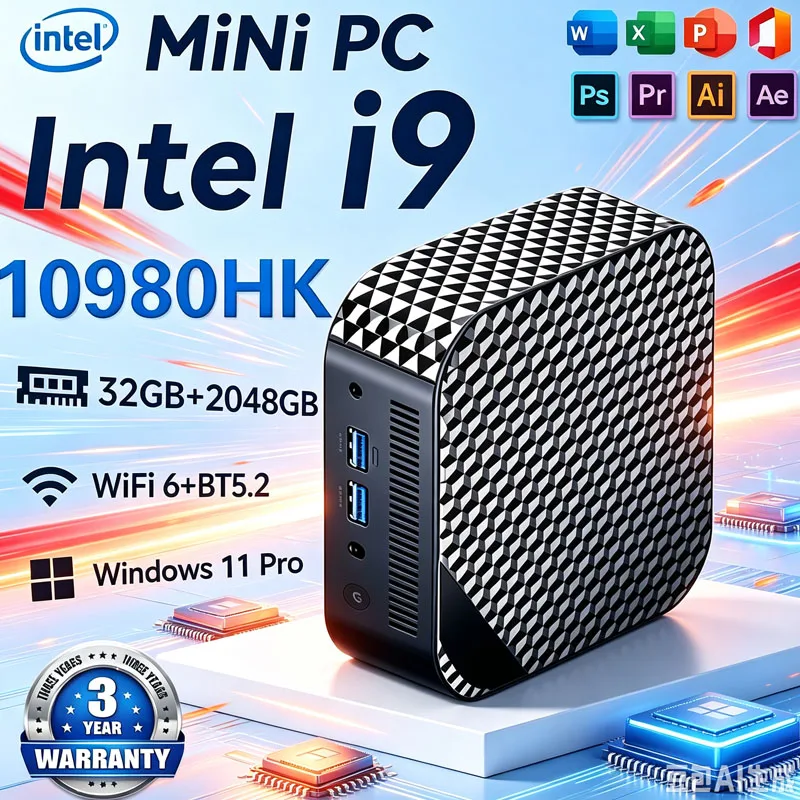 Home Office Windows 11 - Compact Mini Windows 11 Gaming PC