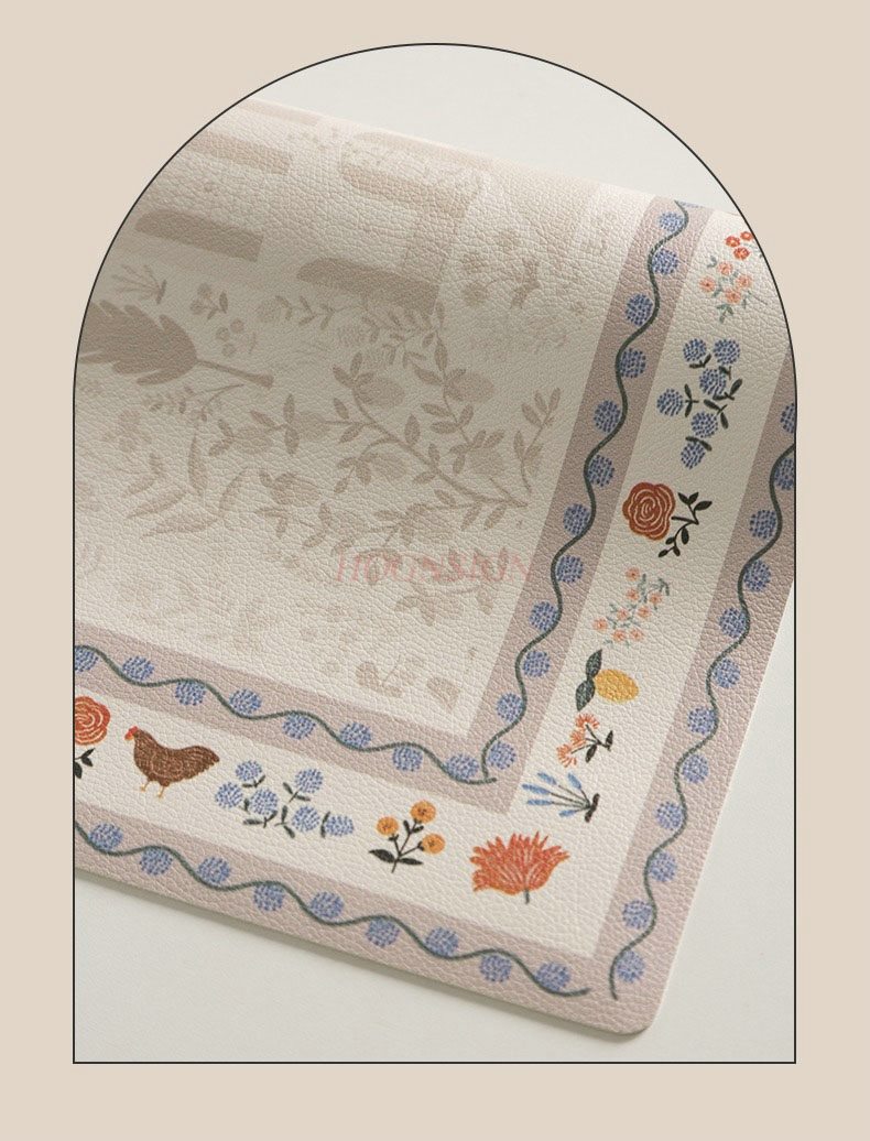 Desk Mat Leather - 1pcs Middle aged pastoral leather dining