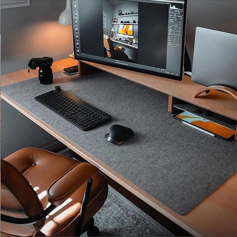 Home Office Keyboard And Mouse - Felt Desk Mat Computer Mat for