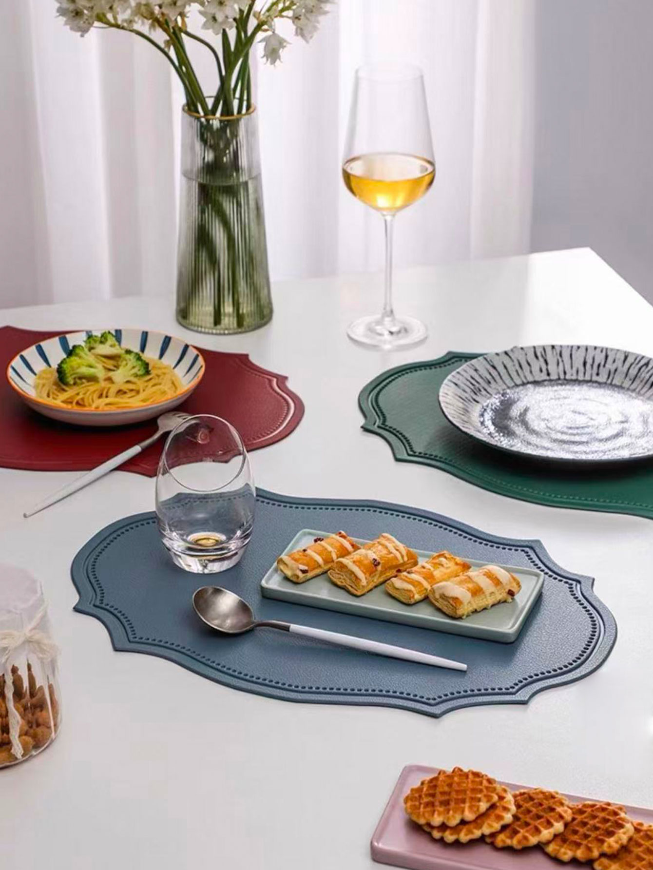 Desk Mat Leather - Leather Placemat Ins Style Dining Table