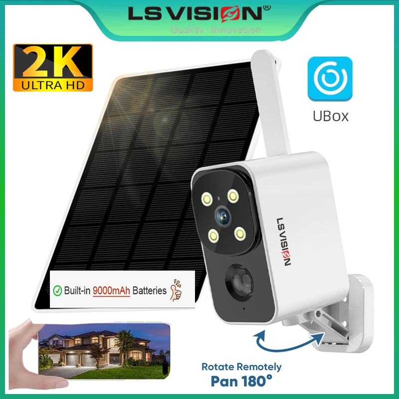 Home Office Zoom - LS VISION Outdoor Solar Camera Wireless