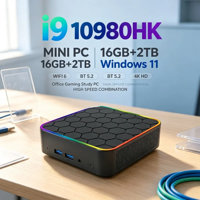 Intel Core I9‑10980HK Mini PC  - Home Office Windows 11 ulasan dan harga