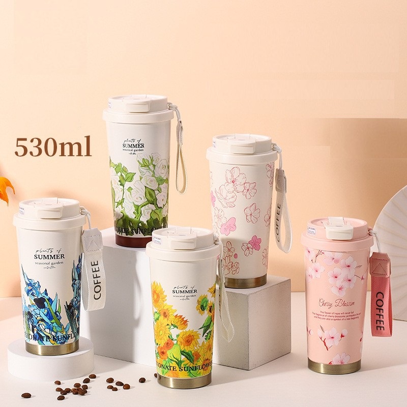 Steel Vacuum Straw Coffee Cup  - Home Office Hours ulasan dan harga