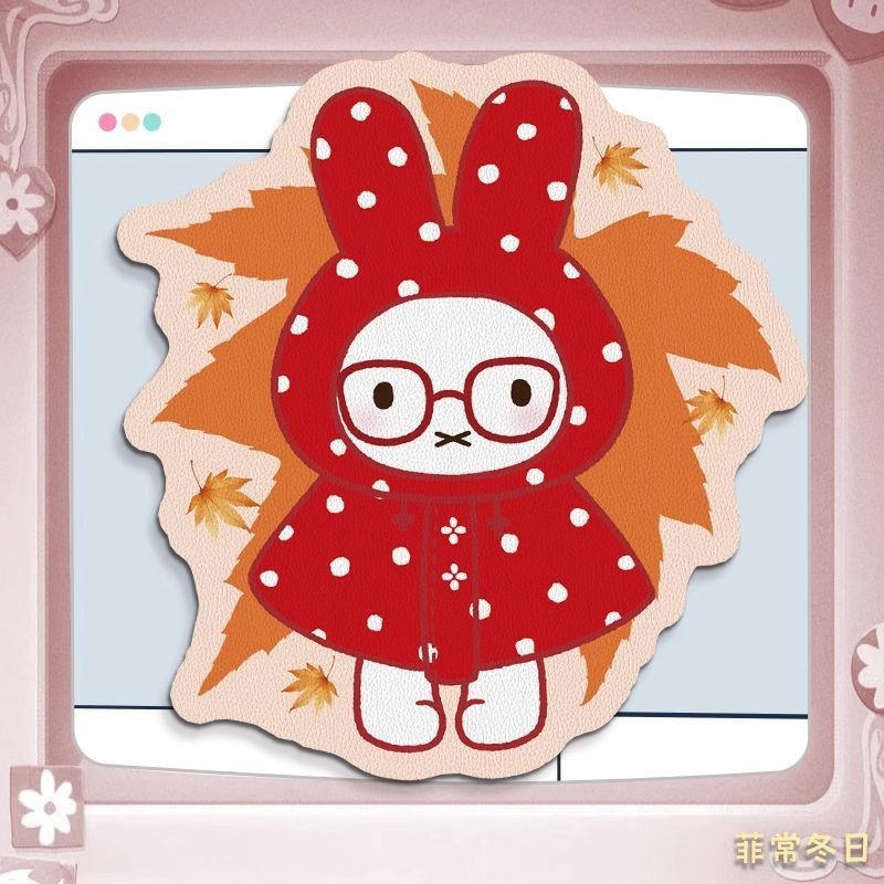 Anime Miffy Leather Mouse Pad  - Wrist Rest Pad ulasan dan harga