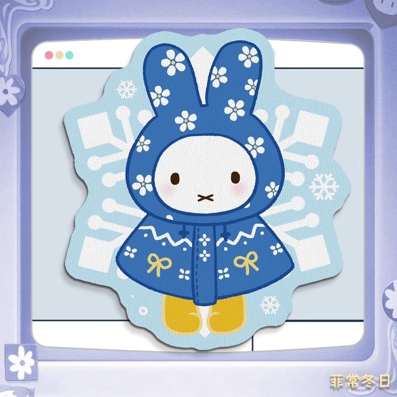Anime Miffy Leather Mouse Pad  - Wrist Rest Pad ulasan dan harga