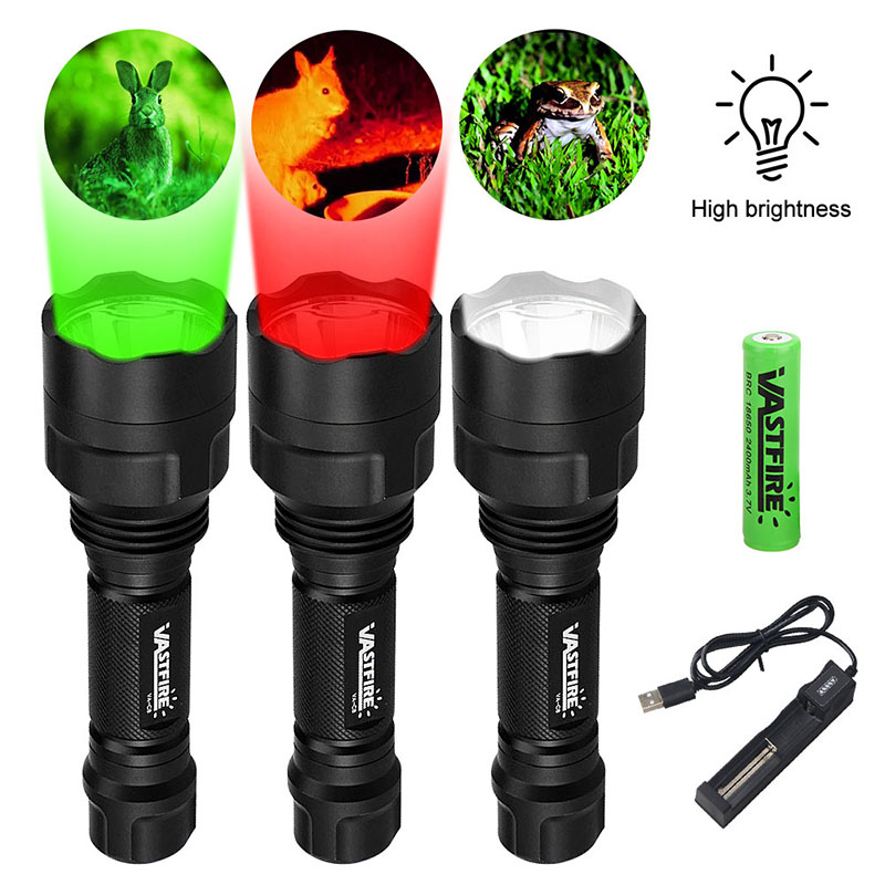 LED Tactical Hunting Flashligh - Zoom Lighting Kit ulasan dan harga