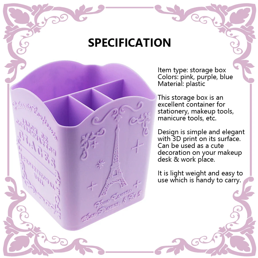 4-Compartment Nail Art Brush H - File Cabinet Drawer ulasan dan harga