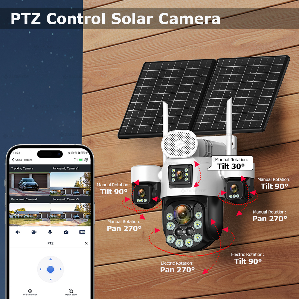 4 Lens Outdoor 360° Surveillan - Home Office Zoom ulasan dan harga
