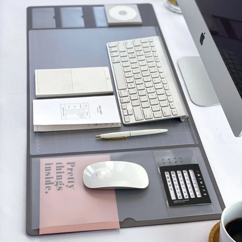 Portable Memo Pad Large Mouse  - Desk Mat Leather ulasan dan harga