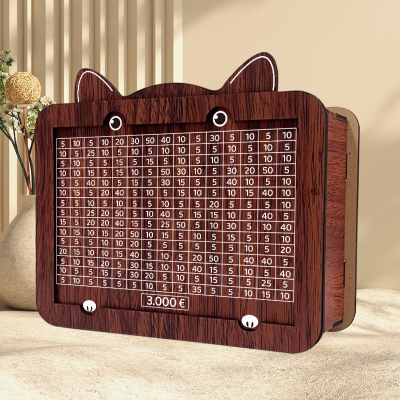 Rustic Penny Bank with Goal Tr - Home Office Budget ulasan dan harga