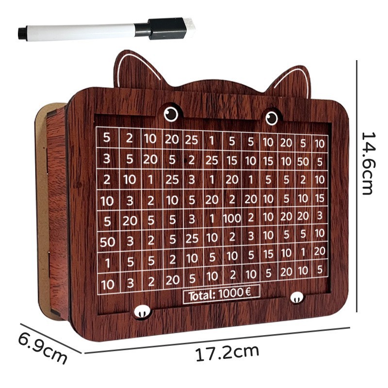 Rustic Penny Bank with Goal Tr - Home Office Budget ulasan dan harga