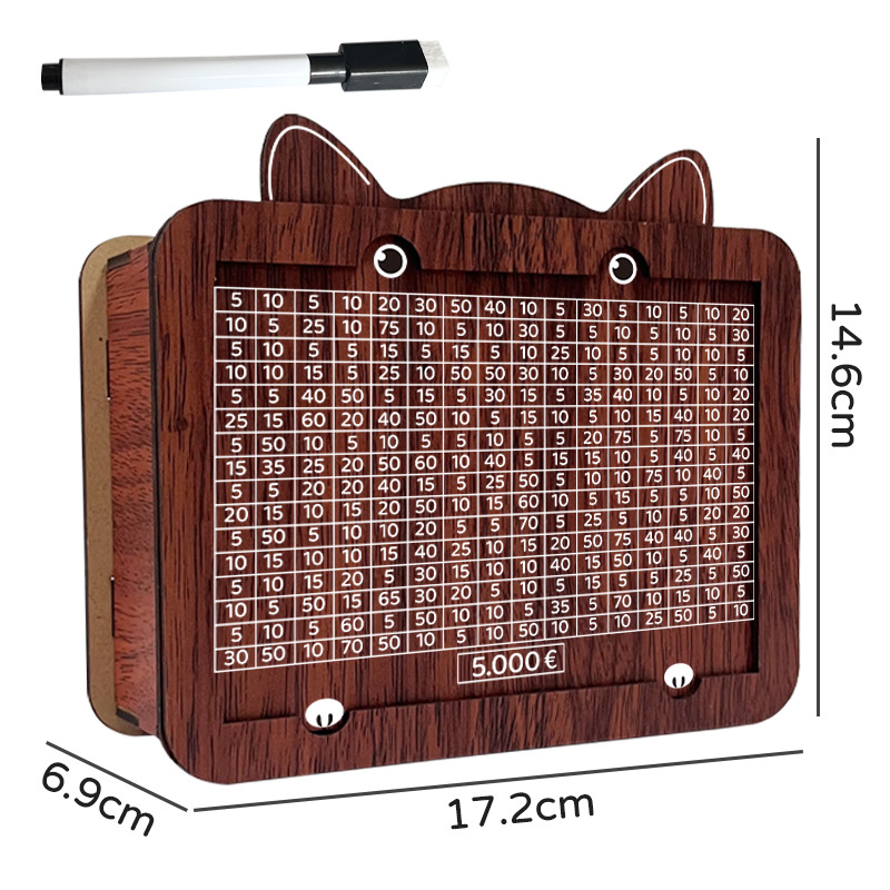 Rustic Penny Bank with Goal Tr - Home Office Budget ulasan dan harga
