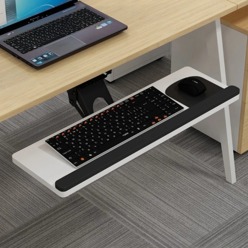 Keyboard Tray Under Desk Slidi - Wrist Rest Pad ulasan dan harga