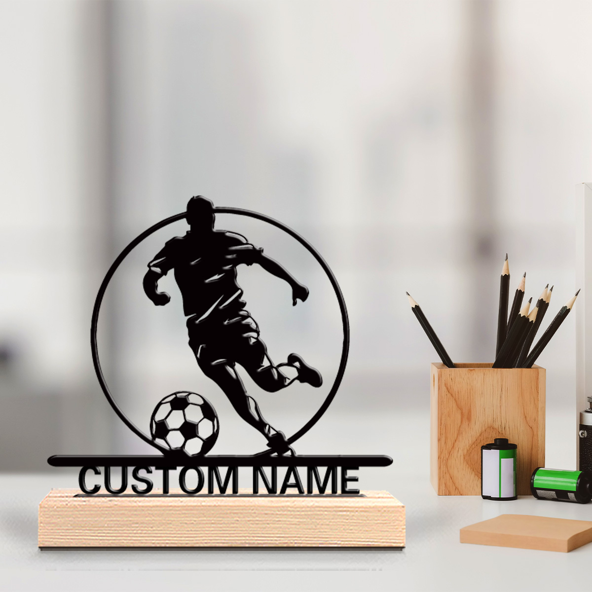 Custom Soccer Player Metal Sta - Home Office Design ulasan dan harga