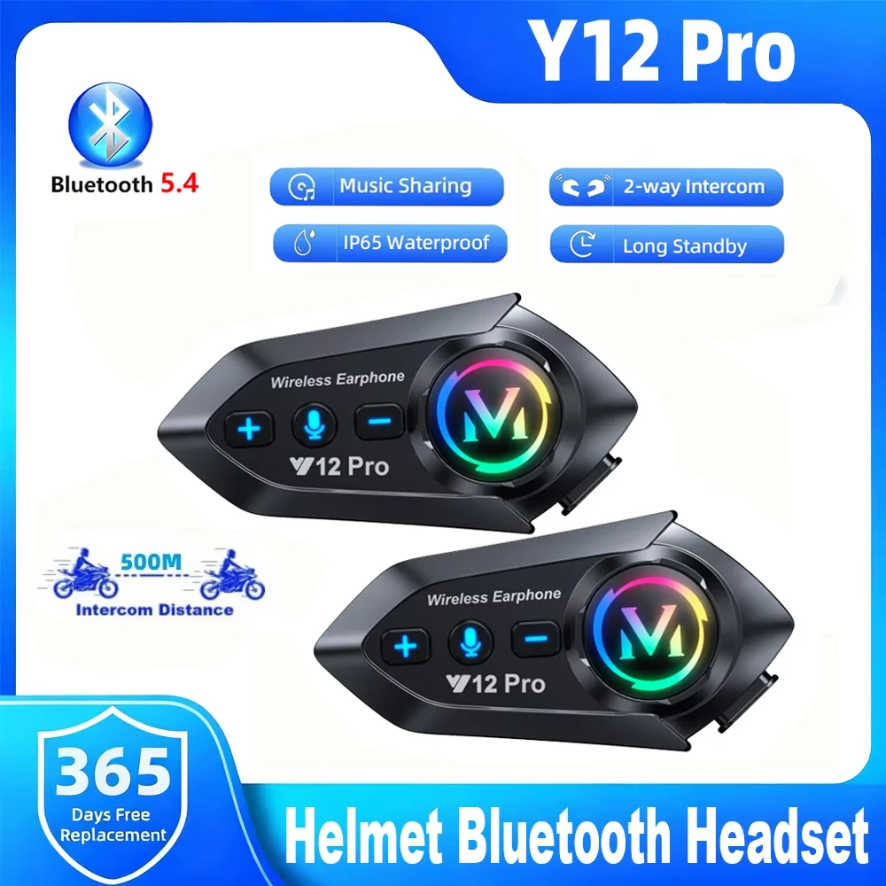 Y12 Pro Motorcycle Helmet Blue - Home Office Headset ulasan dan harga