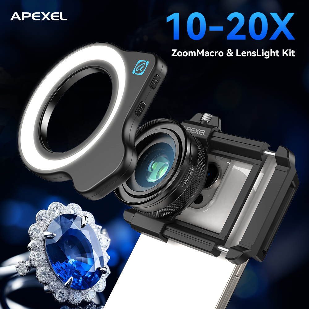APEXEL 10-20X Adjustable Zoom  - Zoom Lighting Kit ulasan dan harga