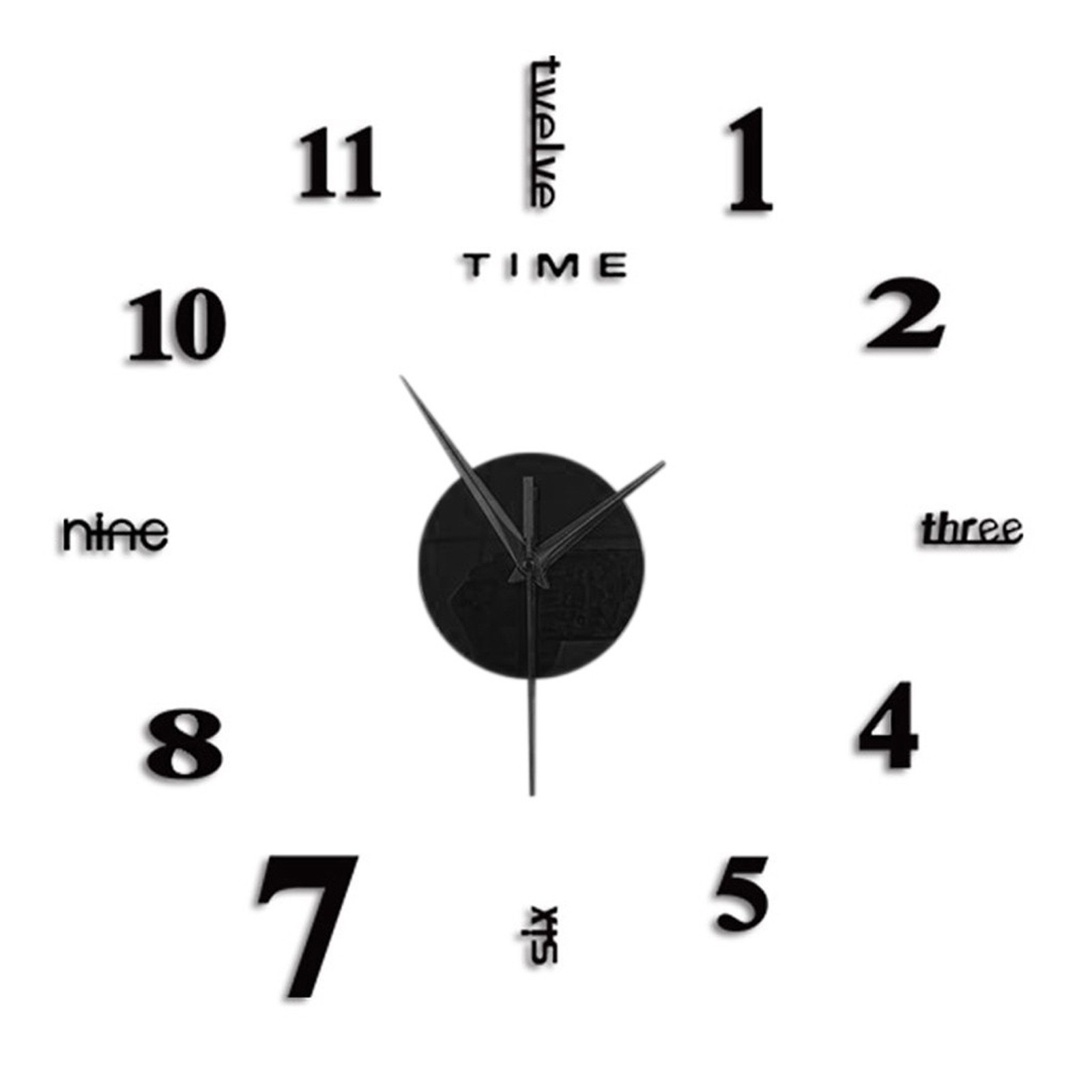 Frameless Diy Wall Mute Clock  - Home Office Hours ulasan dan harga