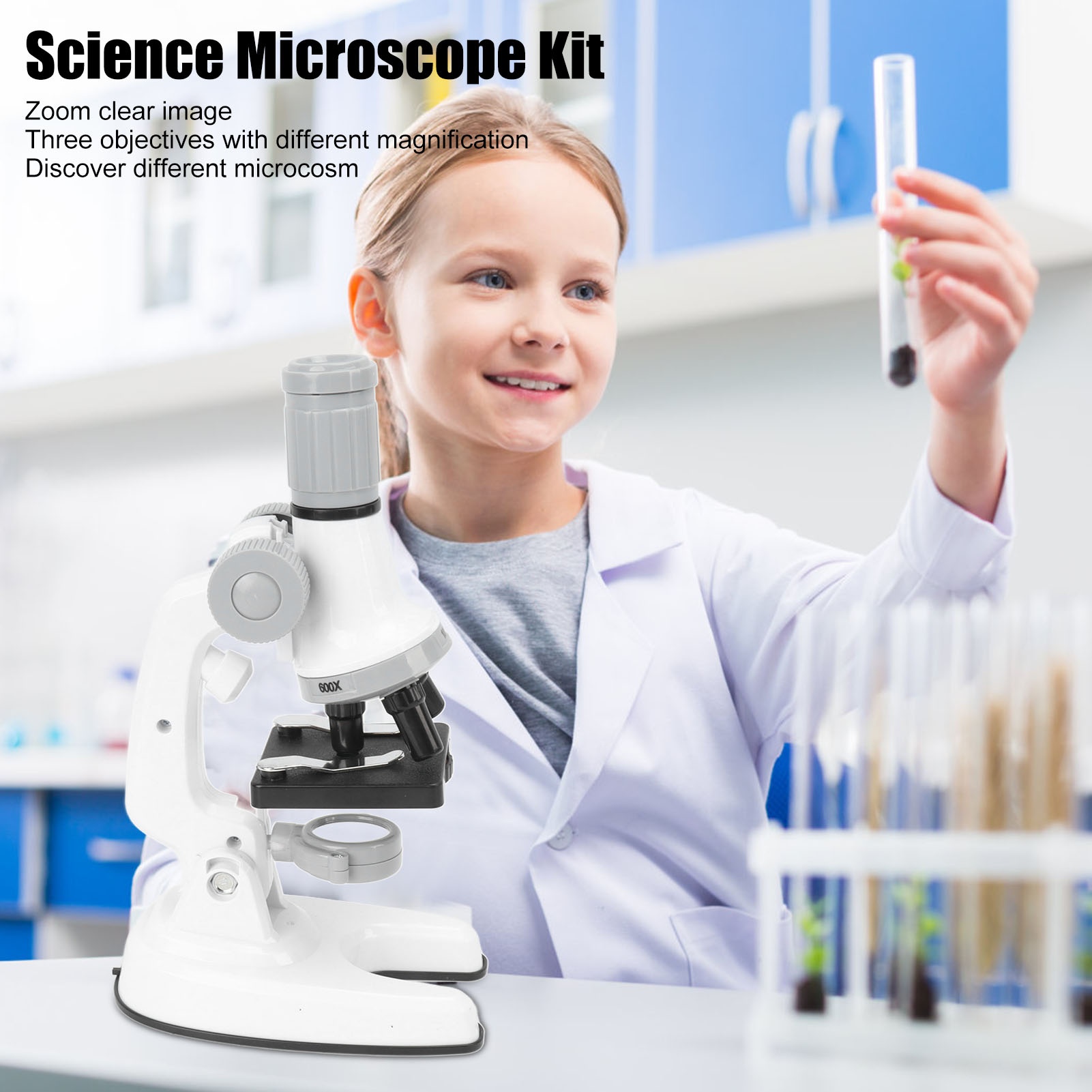 Microscope for Kids 100X 600X  - Zoom Lighting Kit ulasan dan harga