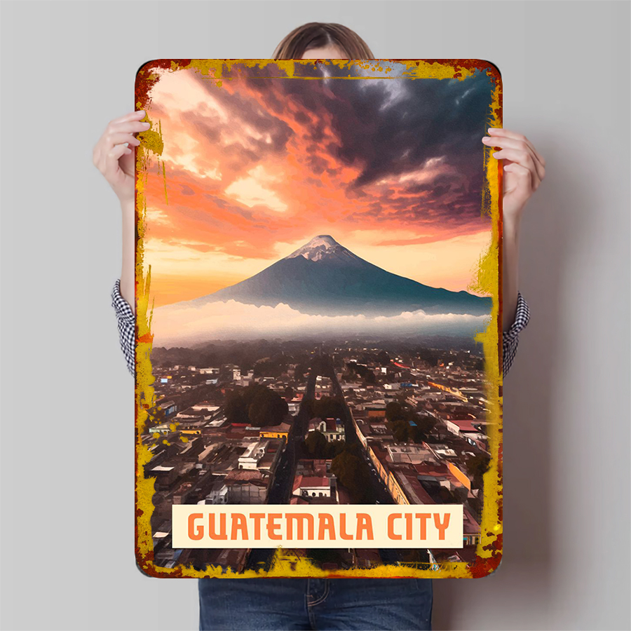 Guatemala City Skyline with Vo - Home Office Guatemala ulasan dan harga