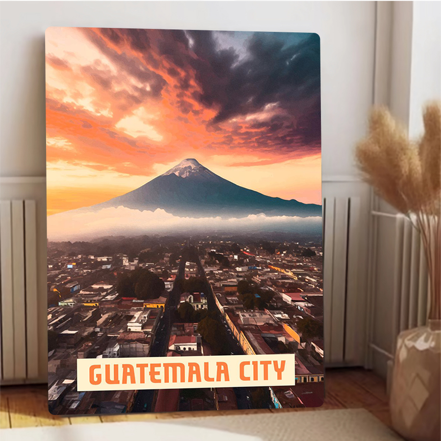 Guatemala City Skyline with Vo - Home Office Guatemala ulasan dan harga