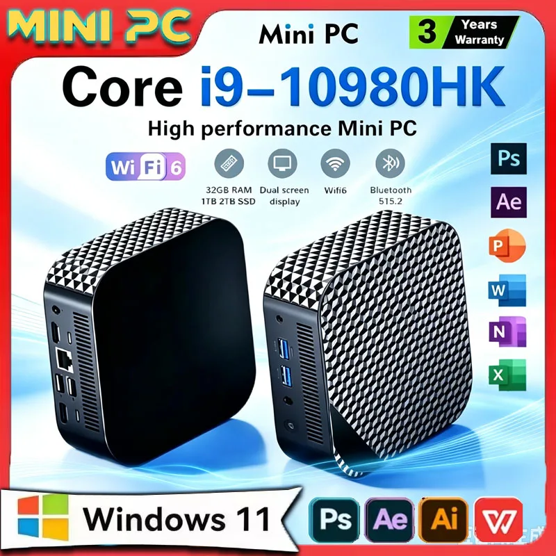 Compact Mini Gaming PC Intel I - Home Office Windows 11 ulasan dan harga