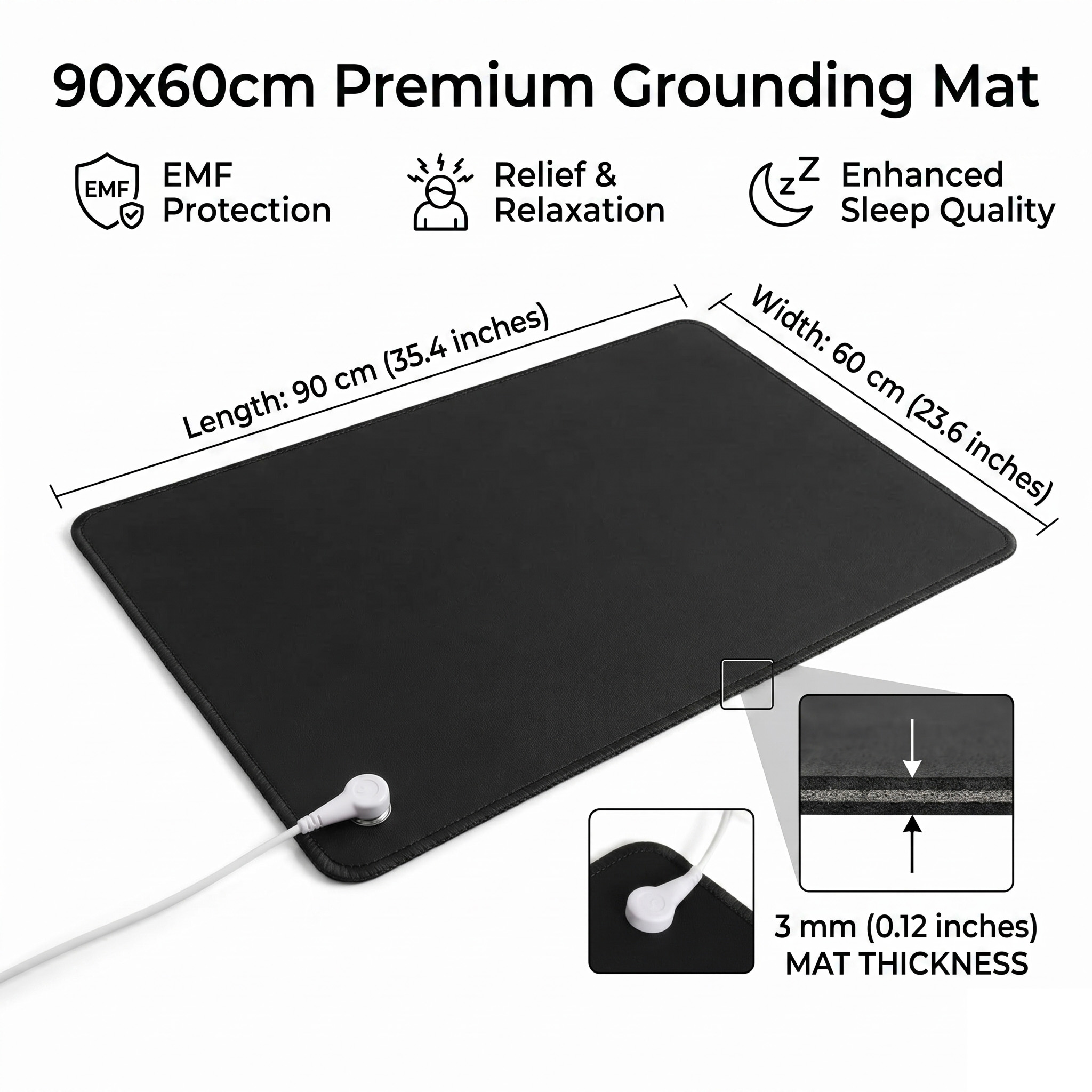 3mm PU Leather Grounding Mat E - Desk Mat Leather ulasan dan harga