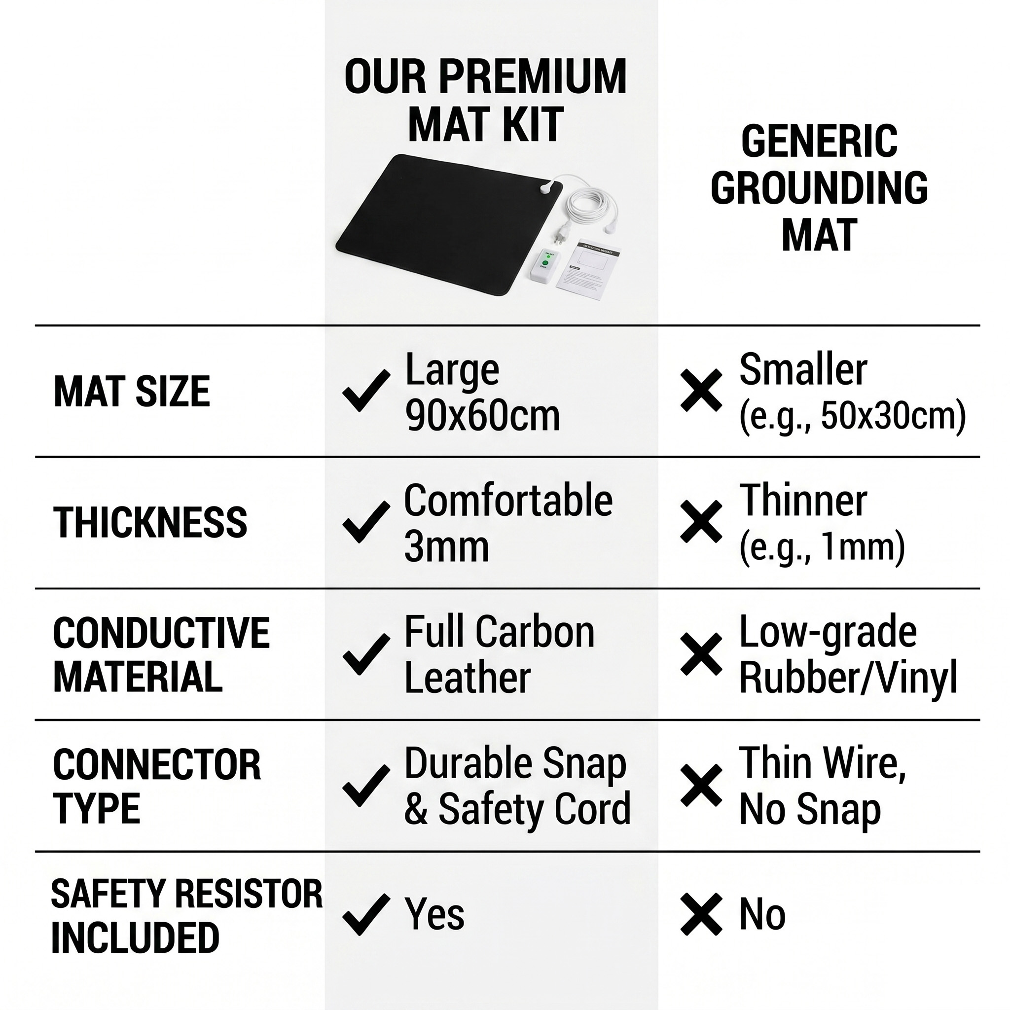 3mm PU Leather Grounding Mat E - Desk Mat Leather ulasan dan harga