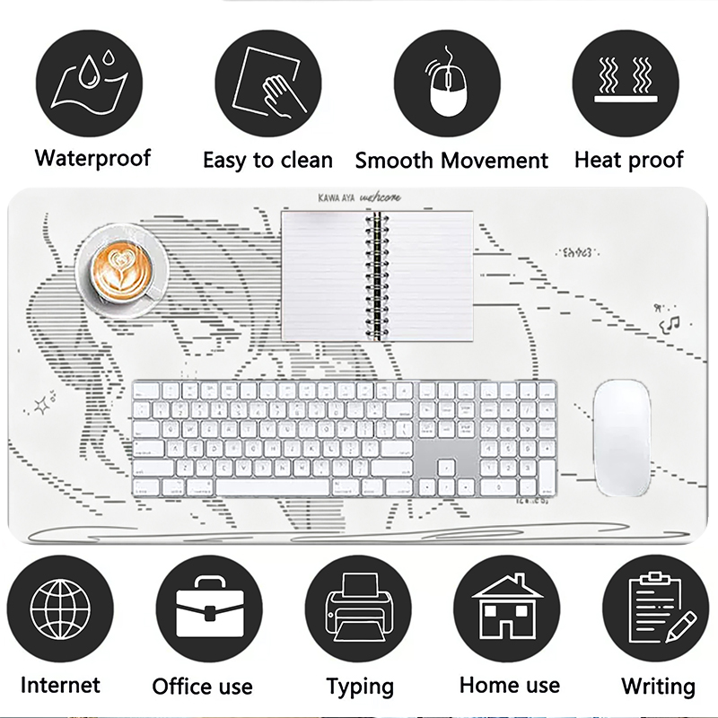 1Pcs Leather Mouse Pad Anime A - Home Office Keyboard And Mouse ulasan dan harga